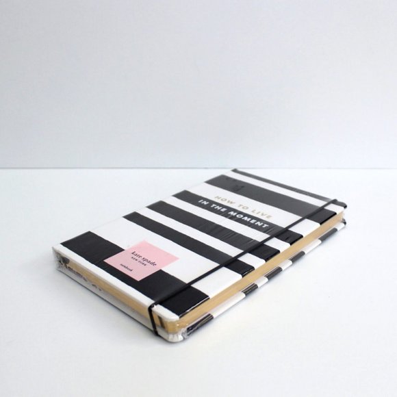kate spade Sarah Stripe How To Live In The Moment Large Notebook - Picture 2 of 3